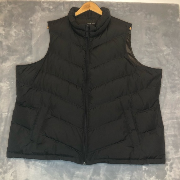 Lands End Brown Puffer Zipper Up Vest Size 3X - Picture 2 of 4